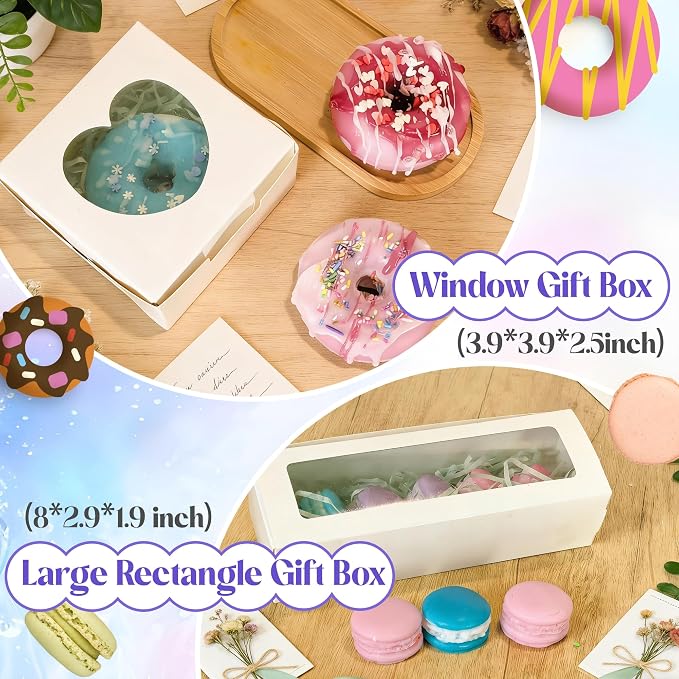 PIUH Donut & Macaron Soap Making Kit for Adults, DIY All in One Creative Make Your Own Donuts & Macarons Soap Kits with 5 Lbs Soap Base, 3 Essential Oils, 4 Dyes, Molds, Packaging Boxes