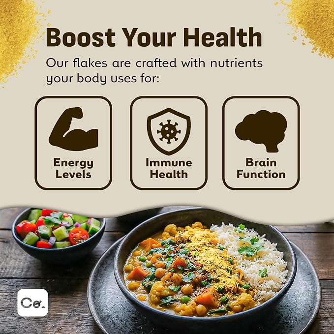 Coolinario Nutritional Yeast, Fortified, Large Flakes (1 GAL - 1.5 LBS) | Savory Cheese-Like Flavor, Rich in B-Vitamins, B12, Protein & Fiber, Ideal for Pasta, Popcorn & Sauces, Gluten-Free