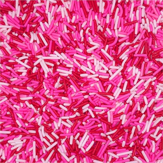 NCS Red, White & Pink Jimmies Edible Sprinkles – Cupcake, Cake & Cookie Decorations, 7 oz