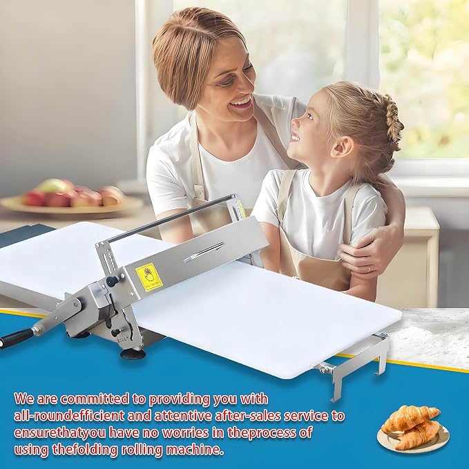 Commercial Dough Sheeter Laminated Dough Sheeter Fondant Flattener Pastry Sheeter Countertop Pizza Pasta Press Machine Professional Bakery Equipment Model300