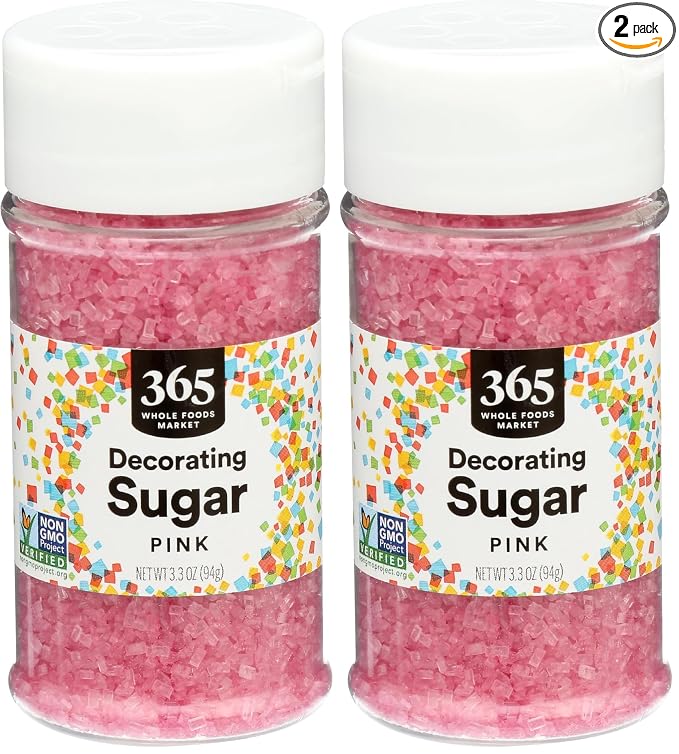 365 by Whole Foods Market, Pink Decorating Sugar, 3.3 Ounce (Pack of 2)