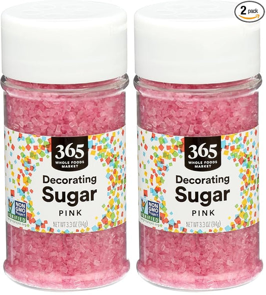 365 by Whole Foods Market, Pink Decorating Sugar, 3.3 Ounce (Pack of 2)