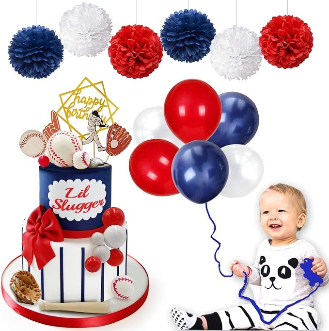 Baseball Cake Decorations Sports Theme Party Decoration Supplies Baseball Themed Happy Birthday Cake Topper Party Decorations