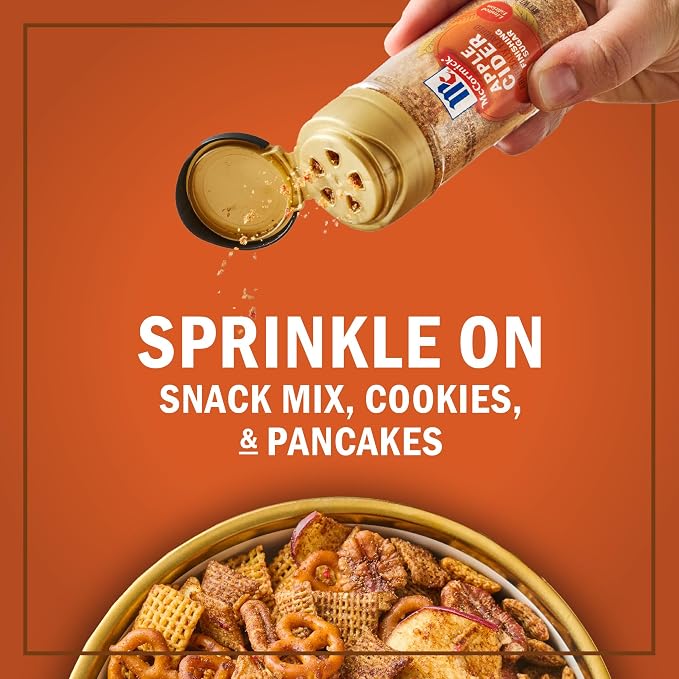 McCormick Finishing Sugar, Apple Cider, Limited Edition, Sweet Blend of Tart Apple and Warm Spices, For French Toast, Cookies, Muffins, Pancakes, Donuts, and More, 3.61 oz (Pack of 2)