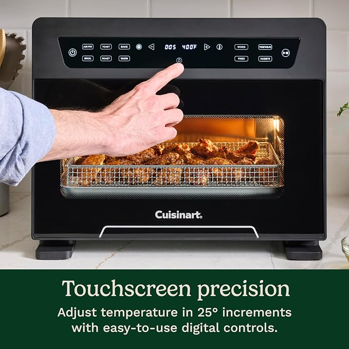 Cuisinart 10-in-1 Digital Air Fryer Toaster Oven, Countertop Convection Oven with Stainless Steel Interior Air Fry, Bake, Toast & Roast, Family Size Fits 4-lb. Chicken, PFAS Free Accessories
