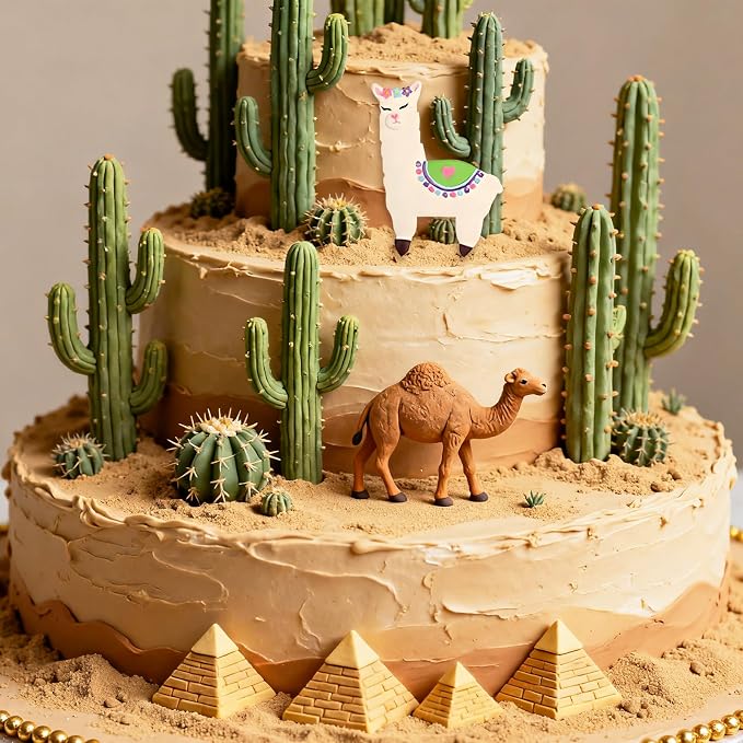Llama Fondant Mold 2 Pcs, Alpaca Cactus Silicone Molds for Chocolate Cake Decoration Candy Cupcake Topper Cake Polymer Clay Crafts Epoxy Resin