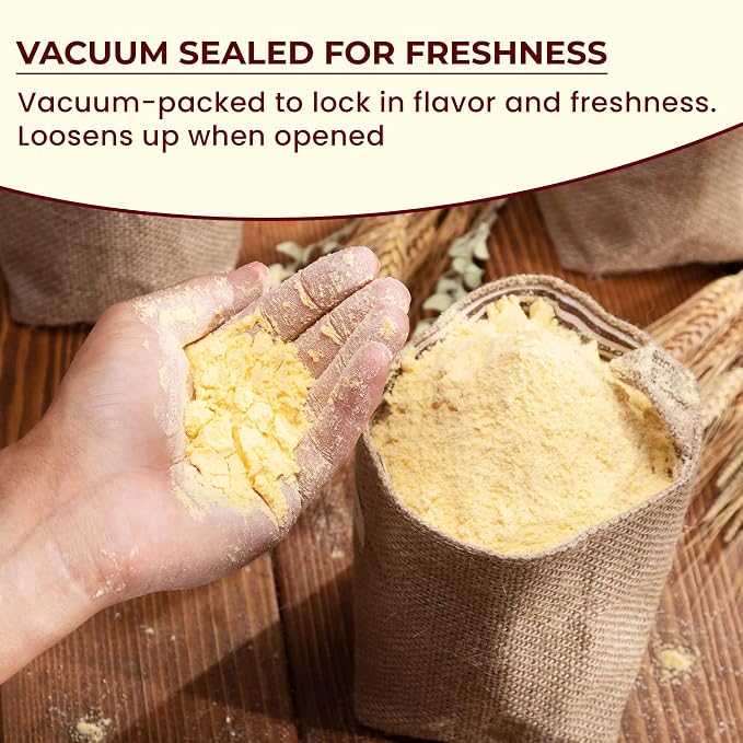 Darsa Organics Chickpea Flour 2 lb - Premium Stone Ground Besan Flour - Gluten Free Garbanzo Bean Flour for Baking and Cooking - Non-GMO Gram Flour, Chemical Free, Vacuum Sealed Bag