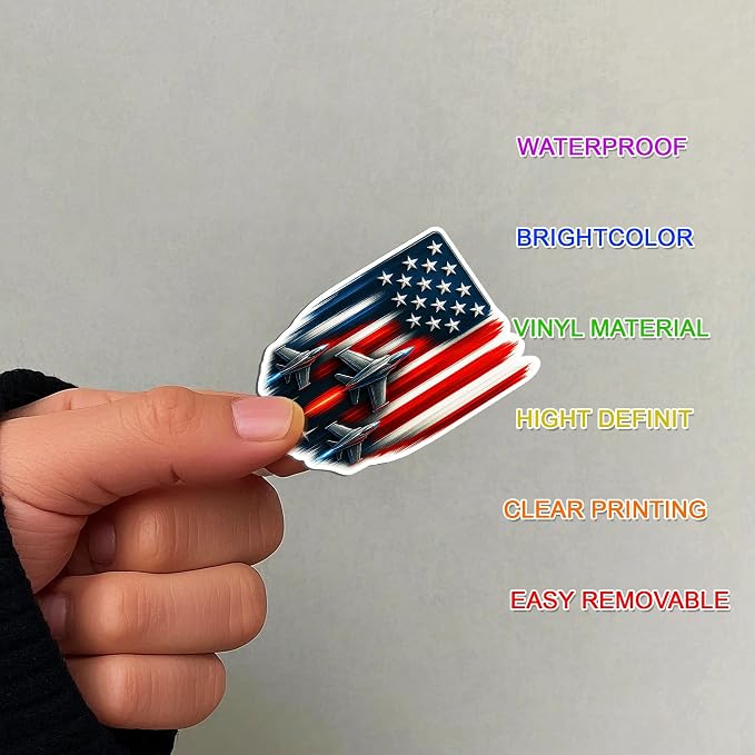 100 PCS Aviation Stickers Set – Fighter Jet & Helicopter Plane Pilot Vinyl Decals for Unisex Teen Adults – Airplane Laptop Water Bottle Scrapbook Helmet Party Favors Birthday