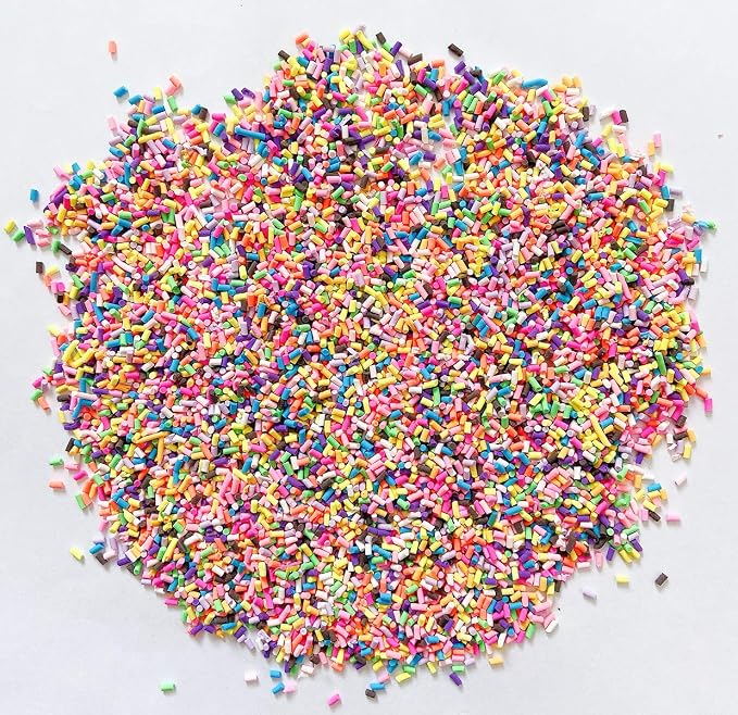 EHOPE 100G Fake Sprinkles Polymer Sprinkles Faux Sprinkles Clay Sprinkles for Nail Art DIY Crafts Cake Phone Case (100G Sugar granules-Purple)