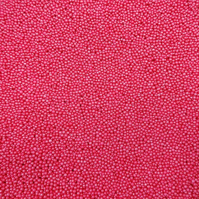 EPHVODI Hot Pink Nonpareils Sprinkles Edible Mini Pearl Sprinkles for Cake Decorations, Baking, Ice Cream, Cookies, Donuts and Lollipops - 2mm Sugar Pearls 3.88oz