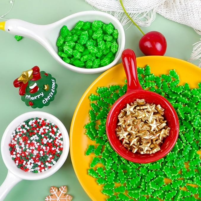 Dazzjoy Edible Sprinkles, Gold Star Sprinkles for Cake Decorating, 150g/5.29oz, Mix Shape, Nonpareils & Leaf Sugar for Decorating Cookies, Cake Decoration & Cupcake Topper