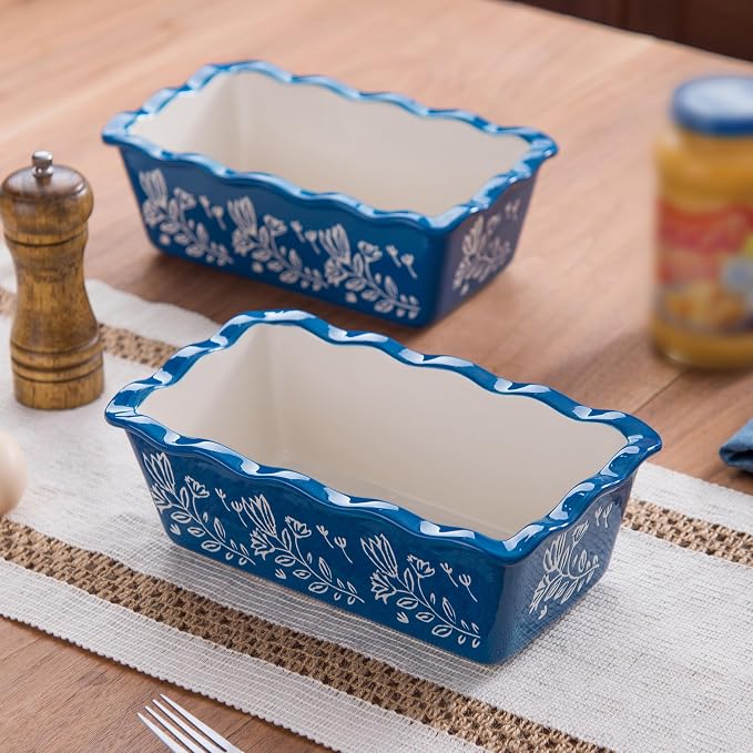 Wisenvoy Loaf Pan Bread Pan Ceramic loaf pans for baking Porcelain Baking Pans Nonstick Bread Pans for Baking