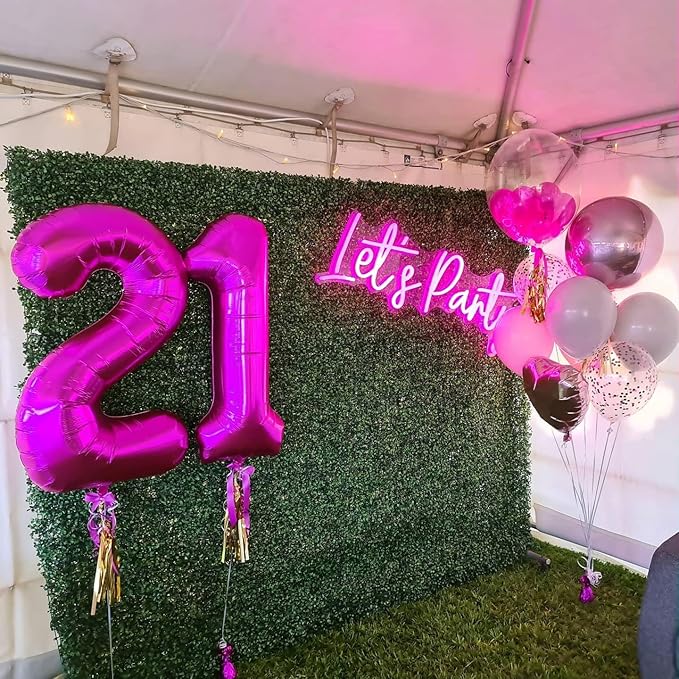 Rosy Purple 3 Balloon, Number Balloons 40 Inch, 3rd Birthday Decorations for Kids Girls Women Party Supplies for Party Decorations, Number 3 Balloon
