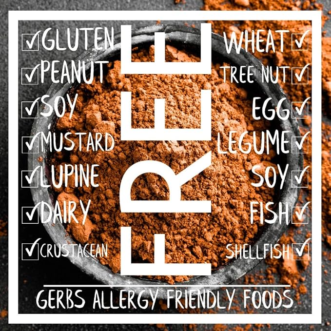 Gerbs Dutch Cocoa Powder 4 lbs. | 22-24% Cocoa Butter Fat, Resealable Bag | Rich, Smooth Dutch Process | Top 14 Allergen-Free