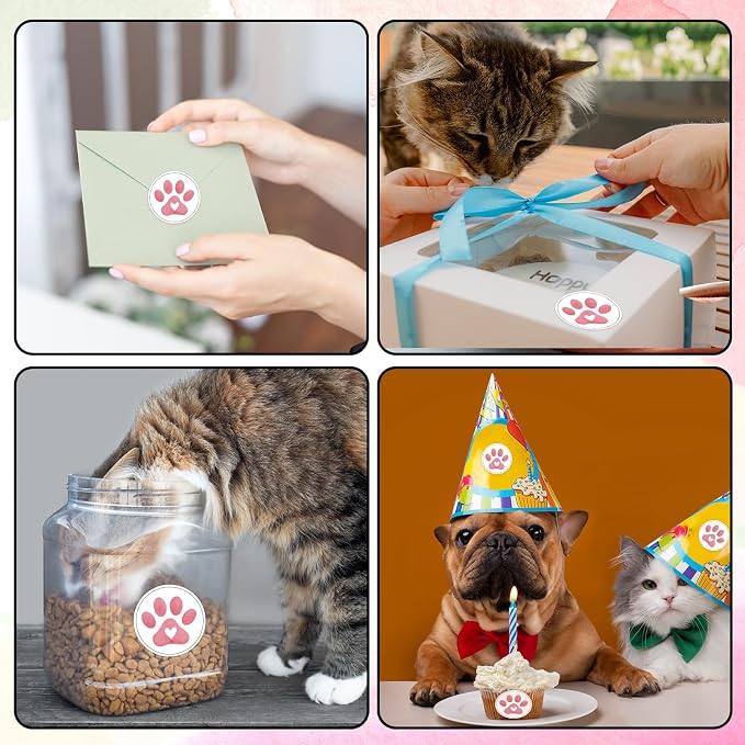 Heyfibro 500 PCS 1.5 Inch Thank You for Supporting My Small Business Stickers for Packing, Parties, Bags, Boxes(Cat's Claw)