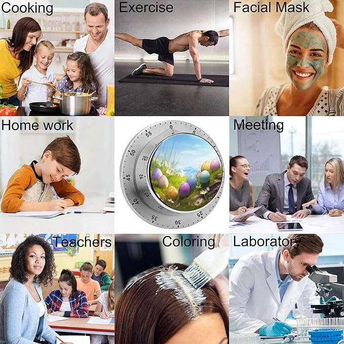 Eggs Spring Digital Timer, Kitchen Timers Digital Timer for Cooking Egg Timer Classroom Timer for Teacher Magnetic Countdown Timer for Exercise Study Oven