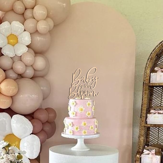 ZAIBIANHAO Baby in Bloom Cake Topper | ,Baby Shower Cake Sign,Pregnancy Reveal, Baby shower Decorations,Birth Announcement, Custom Baby Cake Topper