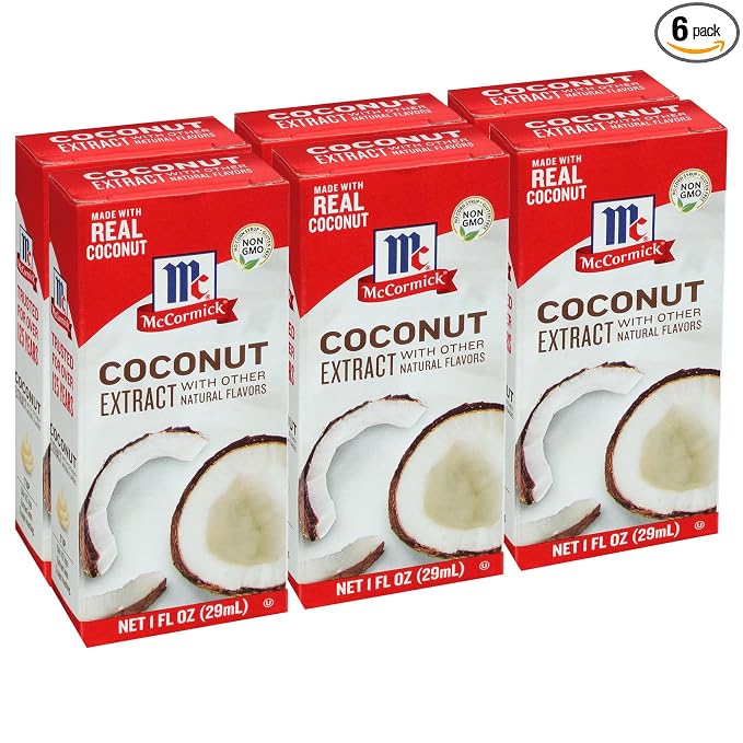 McCormick Coconut Extract With Other Natural Flavors, 1 fl oz (Pack of 6)