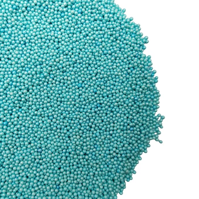 Homankit Blue Nonpareils Sprinkles Edible Cookie Decorations Mini Pearls for Decorating Cake, Baking, Cupcake Toppers, Ice Cream, Donuts 3.88 Ounce