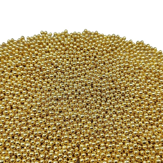 Homankit Gold Nonpareils Sprinkles Cookie Decorations Mini Pearls for Decorating Cake, Baking, Cupcake Toppers, Ice Cream, Donuts 3.88 Ounce