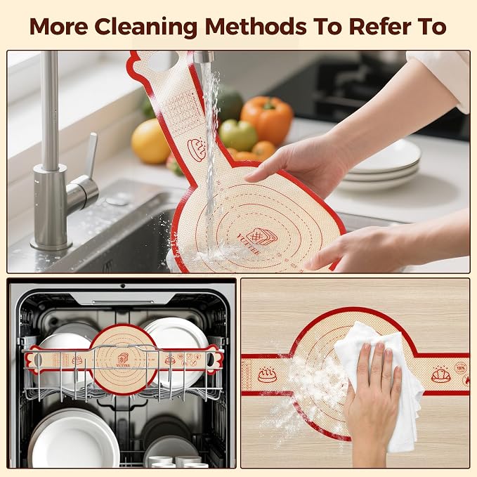 2PCS Silicone Bread Sling for Dutch Oven, 6 Inch Non-Stick Round Sourdough Baking Slings, Reusable Baking Cooking Transfer Mats with Long Cat-Shape Handle, Easy To Transfer Bread More Easily