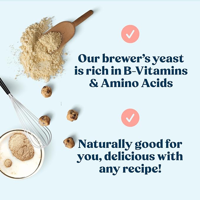 Mommy Knows Best Brewer's Yeast Powder for Breastfeeding Support, Gluten-Free, 15 oz