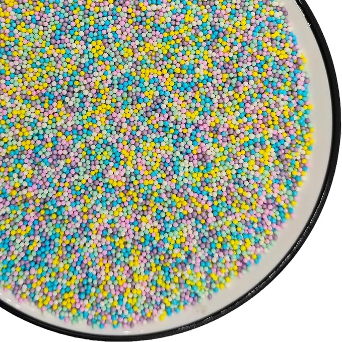 Edible Easter Nonpareil Sprinkles, 2mm Sugar Pearls for Cake Decorating, Baking, Ice Cream, Cookies, Cupcake Topper Autumn Decorations,4.59oz