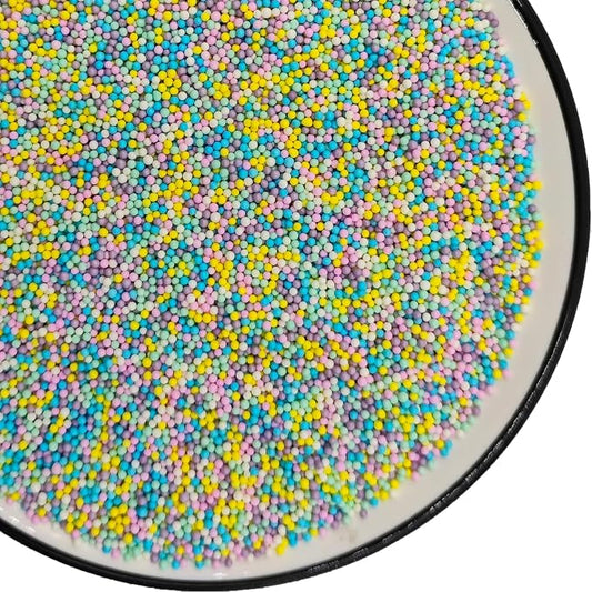 Edible Easter Nonpareil Sprinkles, 2mm Sugar Pearls for Cake Decorating, Baking, Ice Cream, Cookies, Cupcake Topper Autumn Decorations,4.59oz