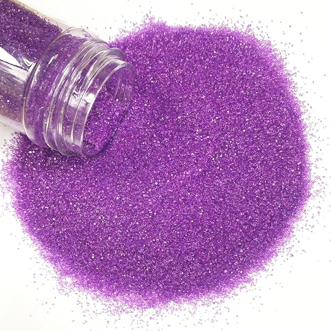 PhilaeEC Purple Sanding Sugar Edible Sparkling Crystals for Baking Cake Decoration Cookie Ice Cream Cupcake Toppers Wedding Party Valentines Halloween Christmas Supplies 5oz