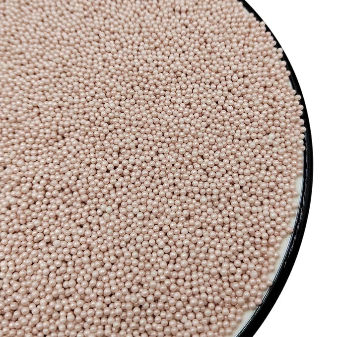 Homankit Rose Gold Nonpareils Sprinkles Edible Cookie Decorations Mini Pearls for Decorating Cake, Baking, Cupcake Toppers, Ice Cream, Donuts 3.88 Ounce