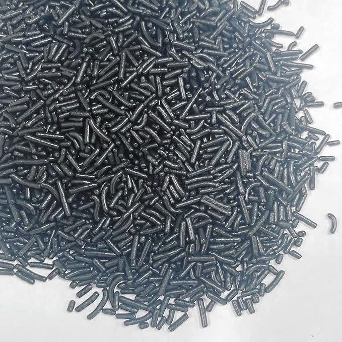 PhilaeEC Black Jimmies Sprinkle Edible Soft Jimmies Sprinkle for Cake Decoration Cupcake Topper Cookie Baking Decorations Halloween Christmas Valentine Supplies 2.75oz/78g