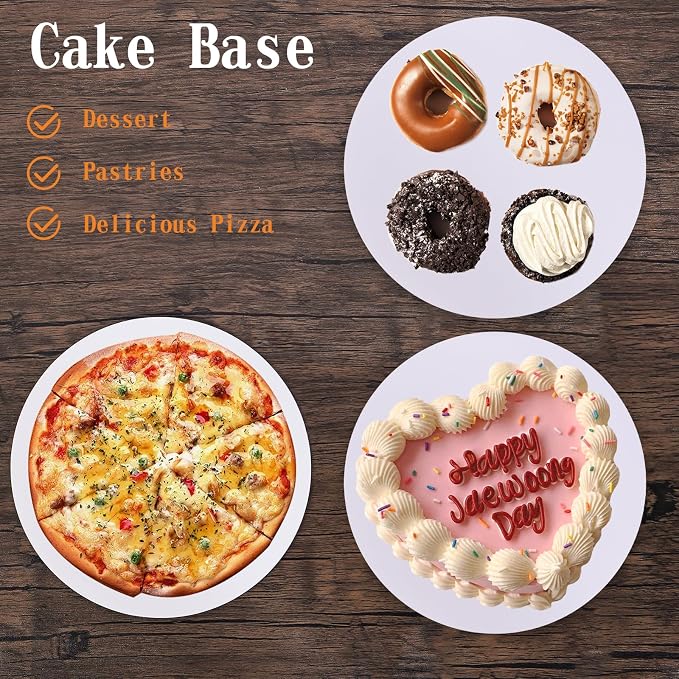 70 Pcs10 Inch Cake Board,White Cake Boards Round,Food Grade Cardboard Cake Rounds,Disposable Cake Plates,10 Inch Cake base,Waterproof and Oil proof Cake Tray Cake Pizza Circles