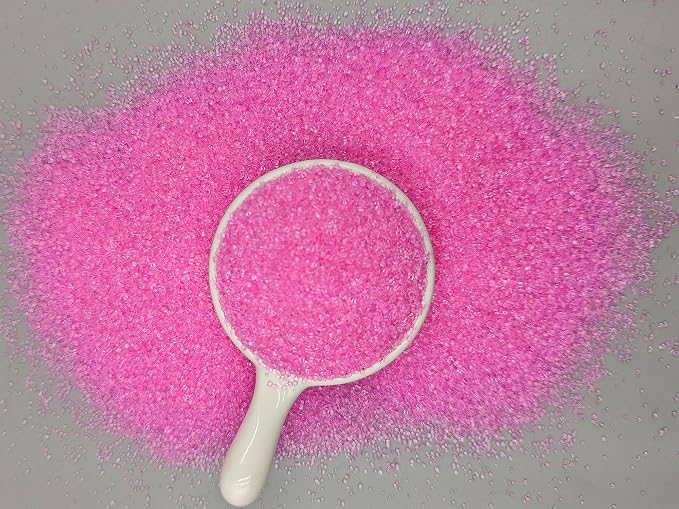 Edible 5 Ounce Medium Decorative Pink Sanding Sugar Sprinkles for Baking, Sparkling Crystals for Cakes, Cookies, Cupcakes, Ice Cream Topping and Rimming Sugar