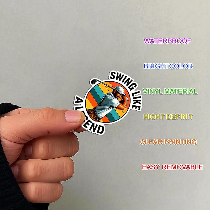 Golf Stickers Pack 100 PCS, Waterproof Vinyl Golfing Stickers for Laptop Water Bottle Luggage Helmet Scrapbook, Aesthetic Sports Sticker Golfers Teens Women Men, Golf Gift Decoration Set