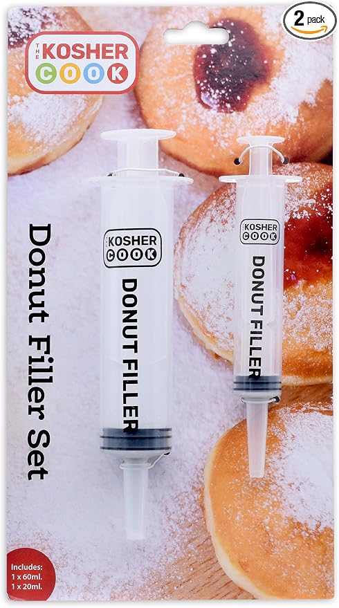 The Kosher Cook Set of 2 Donut Filling Injector - Kitchen Tools Pastry Injector - Plastic Durable Food Injector Syringe