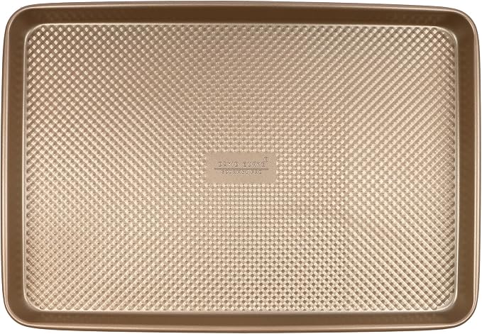 David Burke 15x10 Cookie Sheet – Carbon Steel, PFTE & PFOA Free, Oven Safe, Non-Toxic, Perfect for Baking and Roasting – Bronze