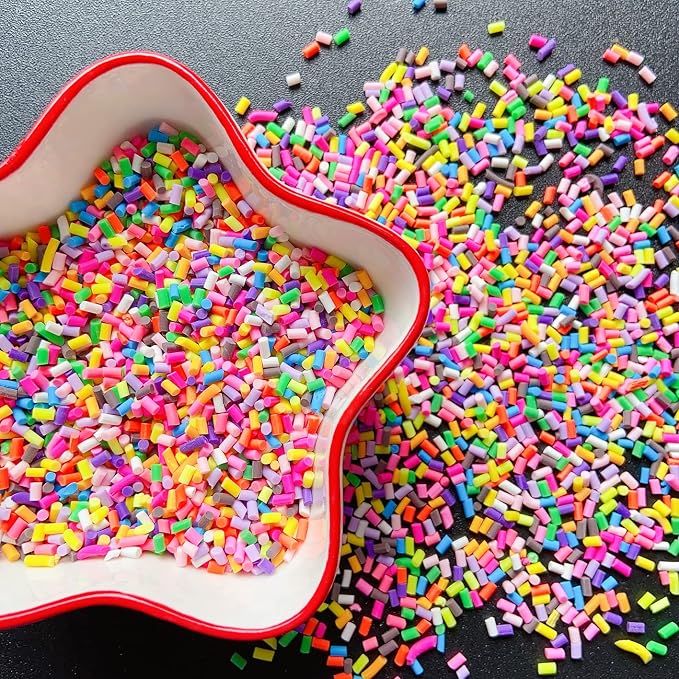 EHOPE 50g Fake Sprinkles Resin Sprinkles Fake Candy Sprinkles Clay Sprinkles Polymer Sprinkles Polymer Clay Slices for Nail Art DIY Crafts Cake Phone Case(Purple Sugar granules-12）