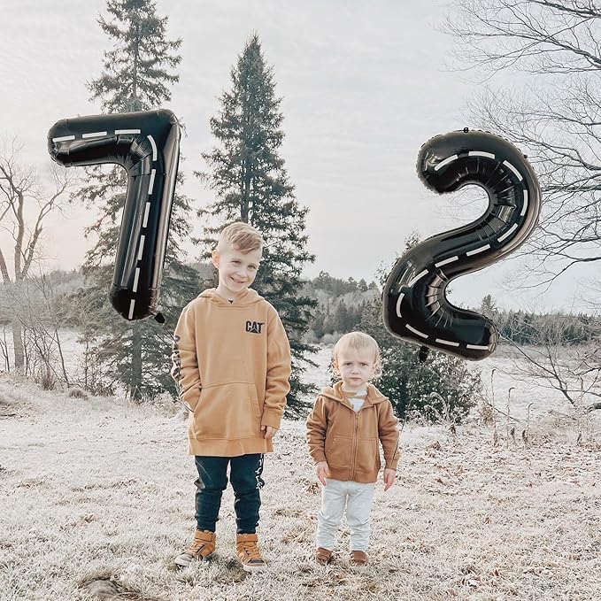 Race Car 5 Balloon, Number Balloons 40 Inch, 5th Black Birthday Balloon Decorations, Race Car Birthday Party Supplies, 5 Number Balloons, Number 5 Balloon