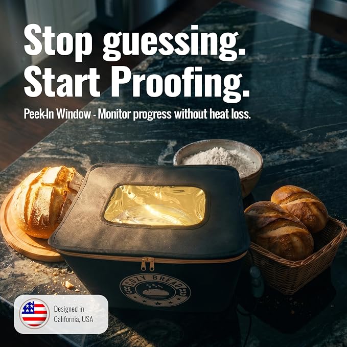 Cozy Bread® Proofer | Sourdough Proofing Box with Thermostat Control, Collapsible Bread Proofer for Dough Fermentation | USA Brand