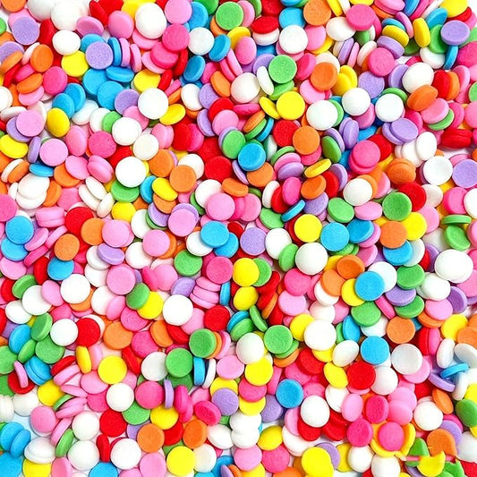 Sentovac Rainbow Round Confetti Sprinkles Edible Colorful for Cake Decorating Sprinkle Candy Cake Cupcake Cookie Baking Donuts Ice Cream Decorations Birthday Party Christmas Holiday Supplies