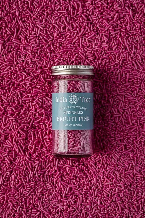 India Tree Nature's Colors Bright Pink Sprinkles - 2.9 lb Bulk | Natural, Vegan, Non-GMO, Allergen-Free, Red 3 Free