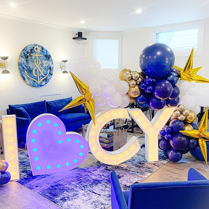 Voircoloria Navy Blue Balloons, 66pack 12inch Dark Blue Latex Party Balloons for Graduation, Wedding, Birthday, Baby Shower, Gender Reveal, Anniversary Party Decorations
