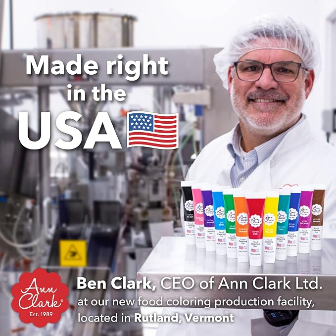 Ann Clark Vivid Fuchsia Food Coloring Gel .70 oz. Professional Grade Made in USA