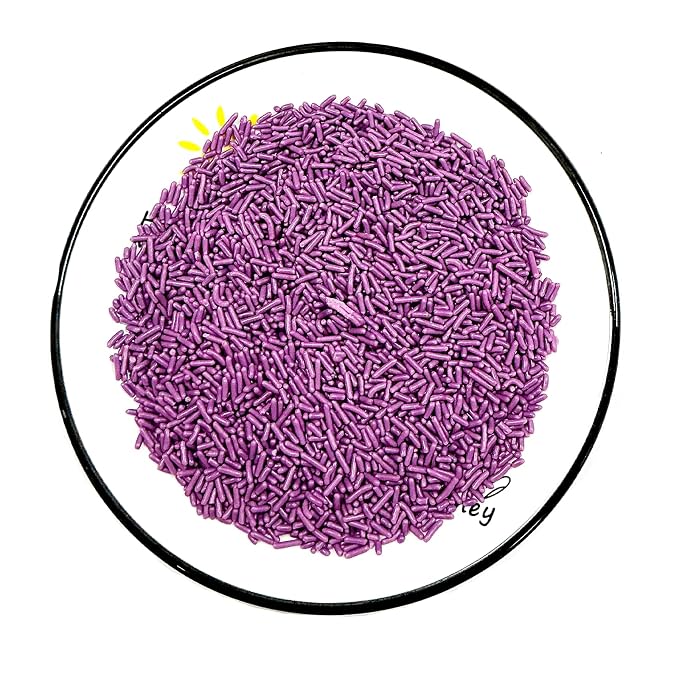 Homipooty Purple Soft Jimmies Sprinkles Edible Candy Jimmies Sprinkles for Cake Decorating 78g/2.75oz Cookie Cupcake Topper Ice Cream