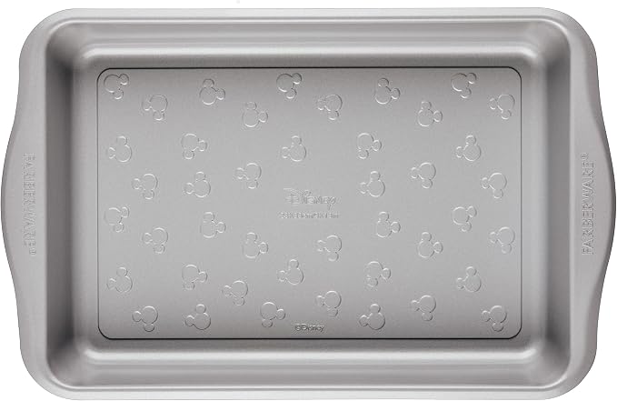 Farberware Disney Bake with Mickey Mouse Nonstick Baking Pan/Cake Pan, Rectangle, 9 Inch x 13 Inch Non Stick Bakeware Pan - Black
