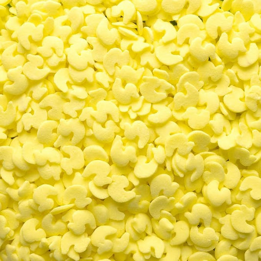 Oasis Supply Baby Shower Sprinkles & Sugar Shapes – Edible Decorations for Cakes, Cupcakes, and Cookies – Gender Reveal, Boy, Girl, and Neutral Party Baking Decorations - Yellow Rubber Ducks