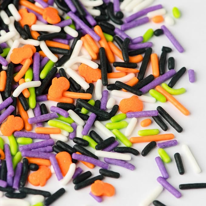 Sweets Indeed, Bulk Sprinkles, 1.3 pounds, Sprinkle Mix, Perfect for Cake Decorations, Baking Ice Cream Cookies Cupcake Topper (Mini Heart) (Halloween)