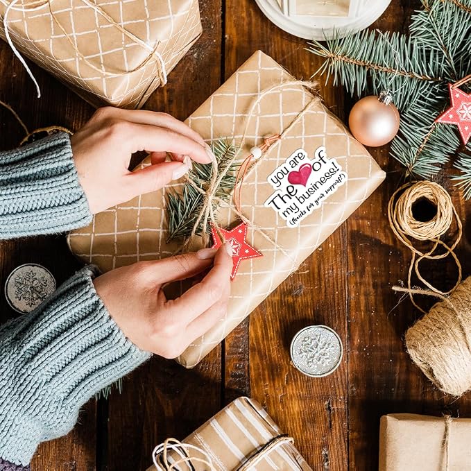 You're The Heart of My Business Thanks for Your Support Stickers,Business Order Thank You Small Handmade Mail Package Stickers 500 PCS