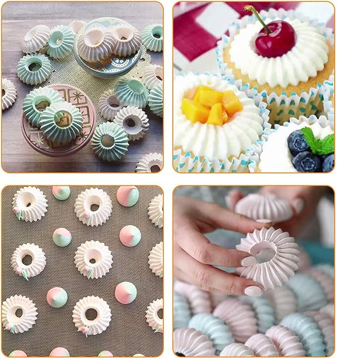 RoseFlower 4 PCS Large Piping Tips Set - Grade Stainless Steel Big Piping Nozzles Kit for Pastry Cupcakes Cakes Cookies Decorating Supplies Baking Set #1