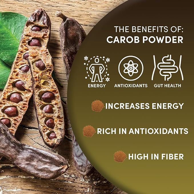Worldwide Botanicals Organic Carob Powder, Medium Roast – 1 lb – Caffeine Free Cocoa Alternative – Low Fat Super Food with Natural Sweetness– Gluten Free, Kosher, 16 ounces, Pack of 2